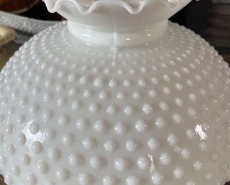 Milk glass lighting globe