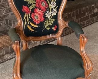 Embroidered vintage chair