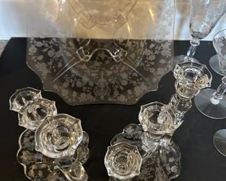 Etched crystal set
