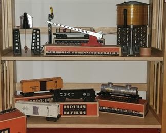 Post-war Lionel train set O27 with original boxes and a box of track