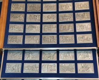Franklin Mint "Bicentennial History of the United States" 100 pewter ingots