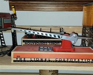 Vintage Marx crane and Lionel trains