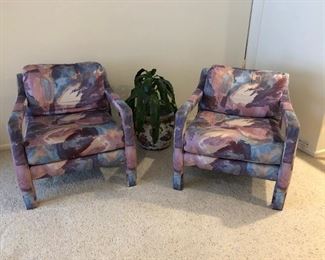 Pair of Post Modern Lounge Chairs