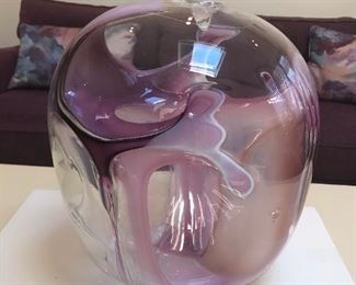 Peter Bramhall Glass Orb Sculpture - Signed & Dated
