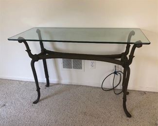 Wrought Iron & Glass Table