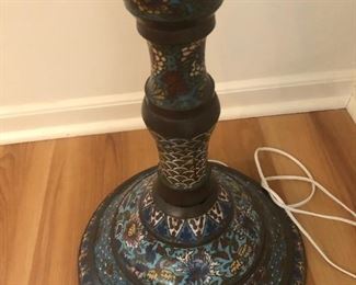 Old Cloisonne Floor Lamp 
