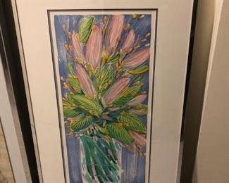 Framed Pink Flowers - Penny Feder
