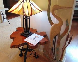 Quoizel lamp. Just took it out of the box and assembled it. Still have the box so you can pack it back up safely for transport to your home