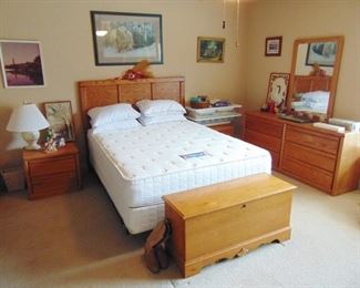 QUEEN size bedroom set and a very nice Lane Cedar Chest with key.