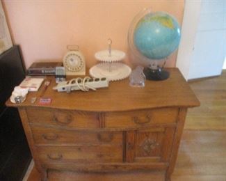 oak dresser, globe