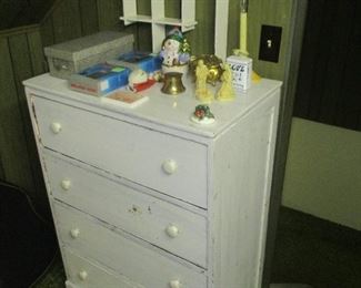 dresser and glassware