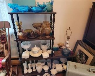 Milk Glass, Amber Glass, Fenton