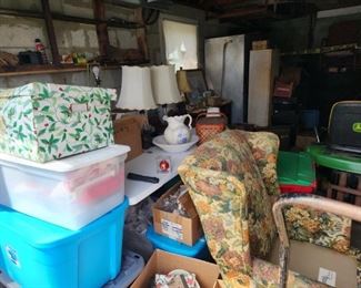 Garage FULL. Lots of Bins to Explore including Christmas