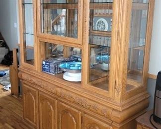 China hutch.  Lighted