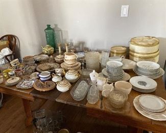 China, dishes, vases, etc