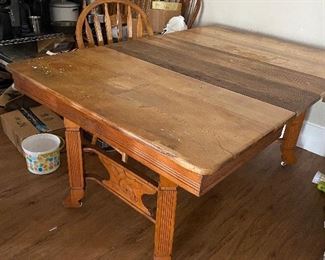 table with leaves & chairs