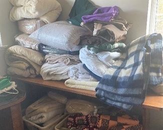 linens, quilts, afghans