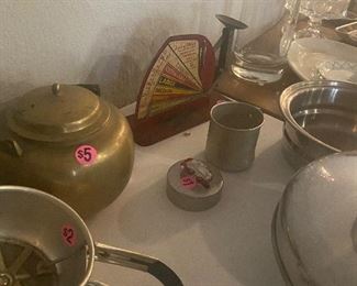 Egg scale, tea kettles