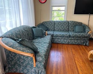 Teal Sofa and Loveseat - sold seperately