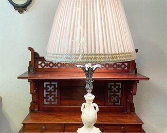 Lamp-metal and stone base