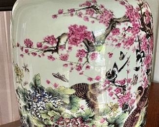Ceramic vase-cherry blossoms