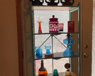 Colored Glass, Lanterns and bottles