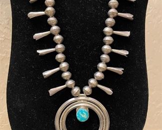 Turquoise Squash Blossom Necklace