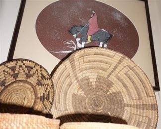 Native American art and baskets