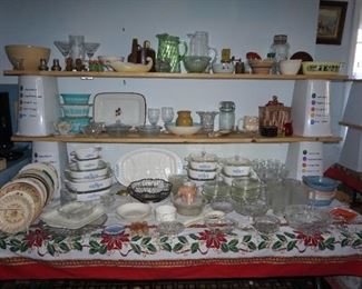 Corning Ware, plates, Pyrex and more