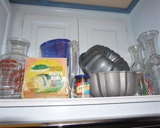 bake ware, jars/bottles