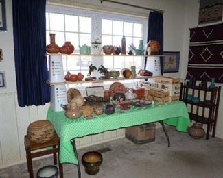 pottery, baskets