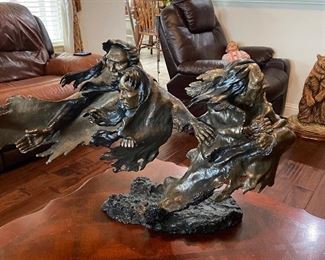 Mark Hopkins Bronze Sculpture. BROKEN TREATY