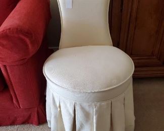 Vanity chair with wheels
34 inches high
