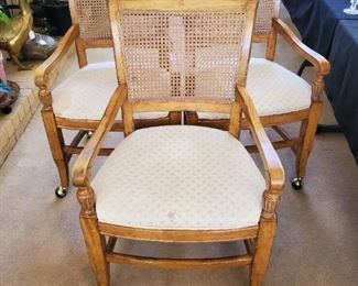 2 light wood chairs with wheels
37 inches high