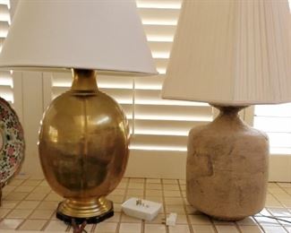 Gold lamp 36 inches
Stone lamp 33 inches