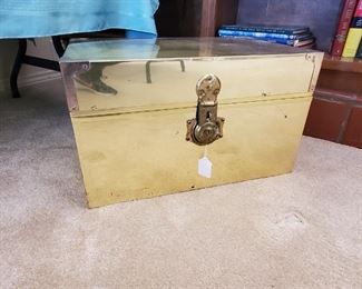 Gold metal box
22x14
8 1/2 inches deep