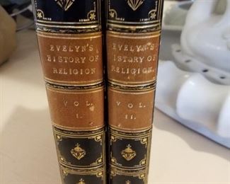 1850 Evelyn's History of Religion volumes 1 and 2, 1850