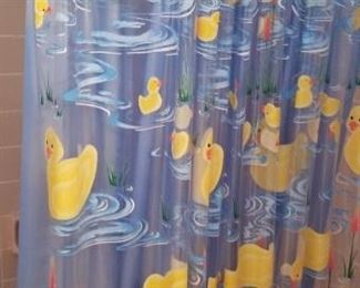 Make a splash with a rubber ducky shower curtain