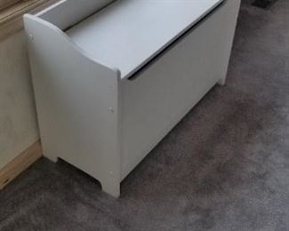 White storage bench