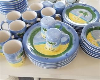Cute set of tropical dinnerware