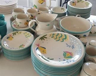 Complete set of Studio Nova "Barrier Reef" dinnerware