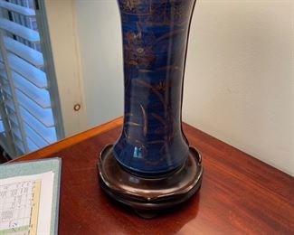 Pair of qianlong Chinese vases - made into lamps