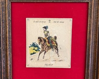 6 0r so of these mounted napoloeonic  cards 