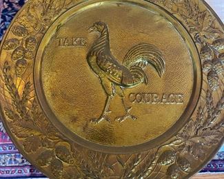 roster wall platter - Take Courage