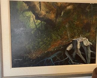 Thomas D Palmerton painting on board