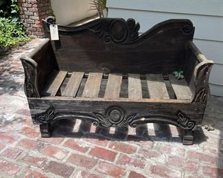 rustic French bench
