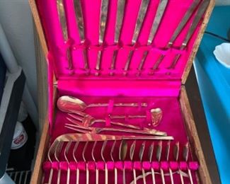 Brass MCM flatware set 
