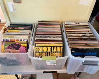 Lots of jazz records and other music 