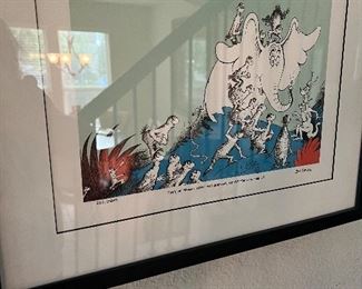 Limited edition seriograph. Dr Suess