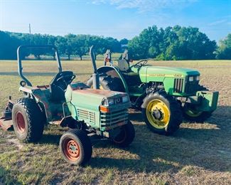 The John Deer tractor has sold. The Kubota is still available for pre-sale.